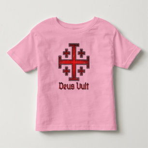 Camiseta Infantil Cavaleiro Templário de Jerusalém Cruz Cristã