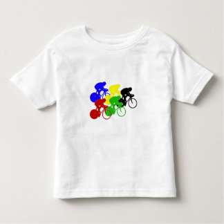 Camiseta Infantil Cavaleiros da bicicleta da raça de bicicleta do