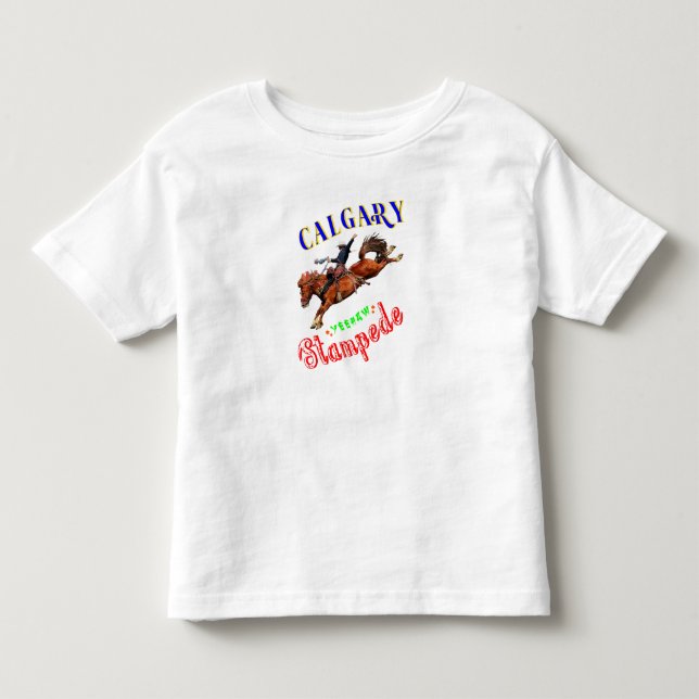 Camiseta Infantil Cavalgada de Calgary Yeehaw (Frente)