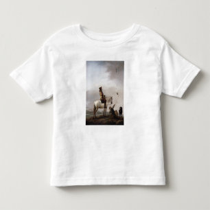 Camiseta Infantil Cavalheiro num Cavalo Vendo Falconer