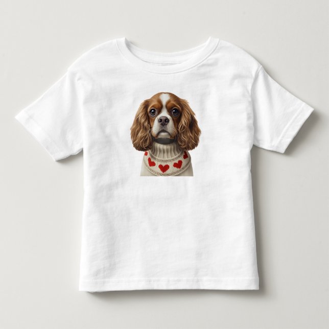 Camiseta Infantil Cavalier Coração de Amor (Frente)