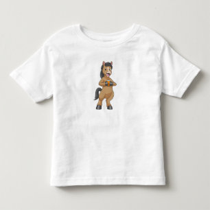 Camiseta Infantil Cavalo com Caneca de Suco de Laranja