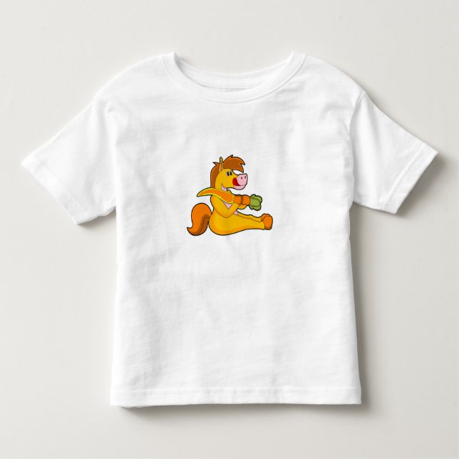 Camiseta Infantil Cavalo com Cenoura (Frente)