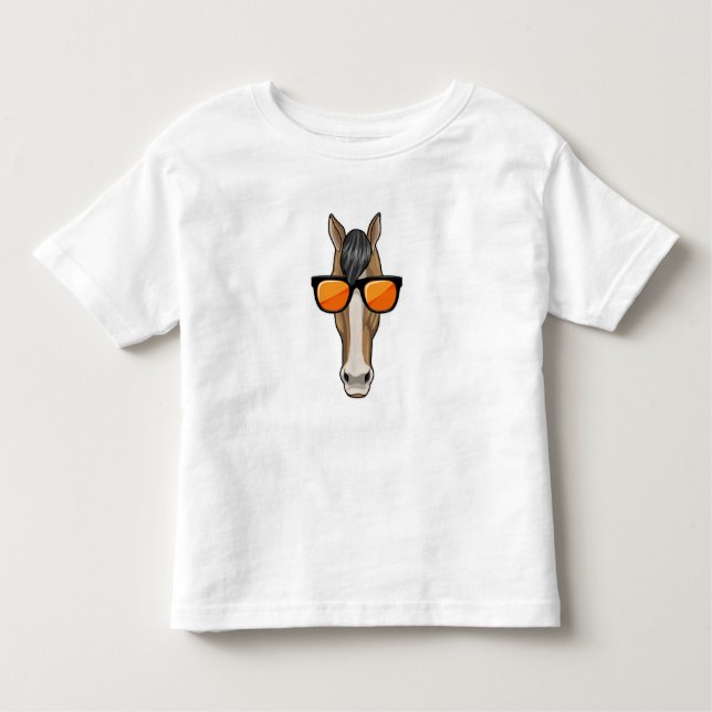 Camiseta Infantil Cavalo com Óculos de Sol (Frente)