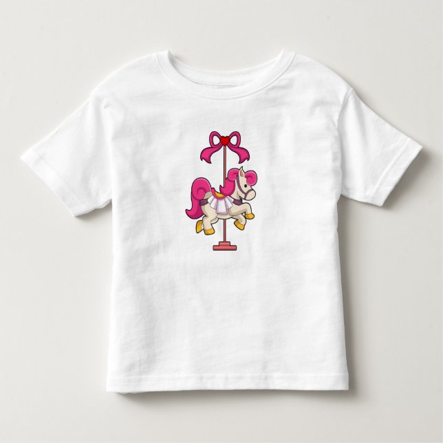 Camiseta Infantil Cavalo como Cavalinho de carrossel.PNG (Frente)
