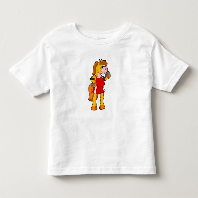 Camiseta Infantil Cavalo como Corredor (Frente)