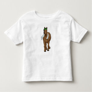 Camiseta Infantil Cavalo como corredor com toalha