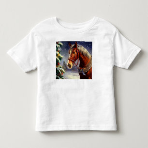 Camiseta Infantil Cavalo de Natal 1