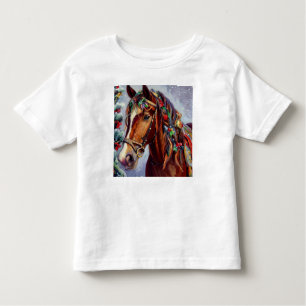 Camiseta Infantil Cavalo de Natal 2
