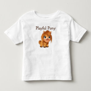 Camiseta Infantil Cavalo de Pôneo Bravo Adorável