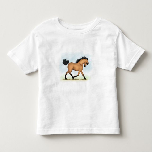 Camiseta Infantil Cavalo de Trote Cavalo Equestre (Frente)