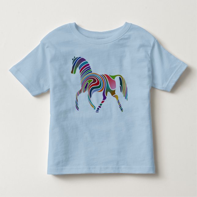 Camiseta Infantil Cavalo do arco-íris (Frente)