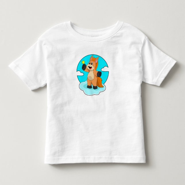 Camiseta Infantil Cavalo nas Nuvens (Frente)