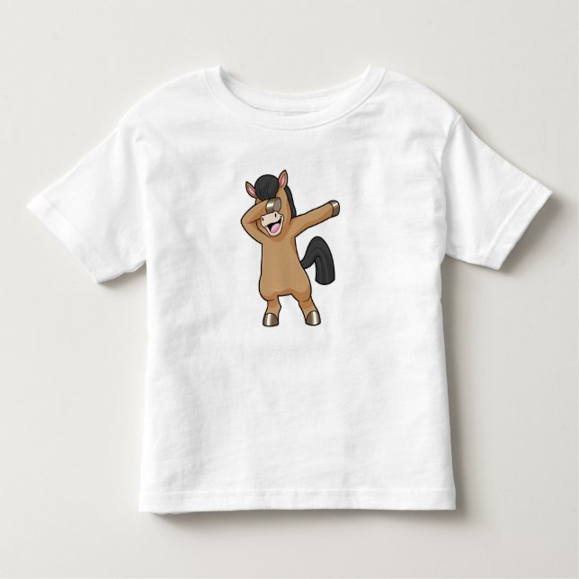 Camiseta Infantil Cavalo no laboratório de dança de salto (Frente)