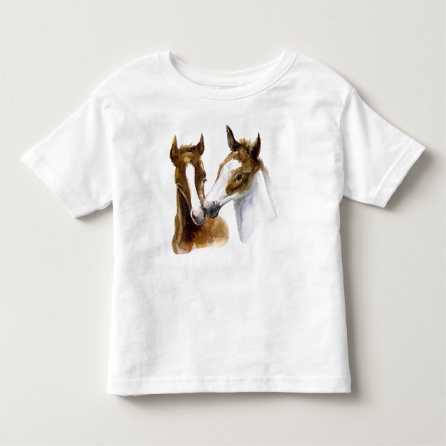 Camiseta Infantil Cavalos de Bebê (Frente)