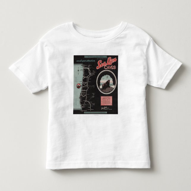 Camiseta Infantil Cavernas do leão de mar, Florença, Oregon (Frente)