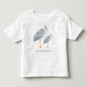 Camiseta Infantil Cegonha da Arte Popular Caprichosa Irmão Mais Ve
