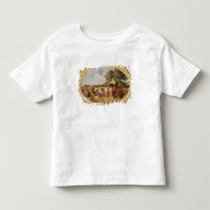 Camiseta Infantil Ceifeiras de George Stubbs , 1795 (esmalte no
