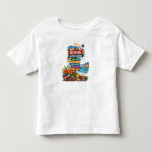 Camiseta Infantil Celebração Costeira do Mês da Herança Hispânica