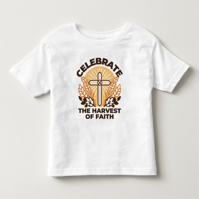 Camiseta Infantil Celebração da Faith Harvest - Arte Inspiradora (Frente)