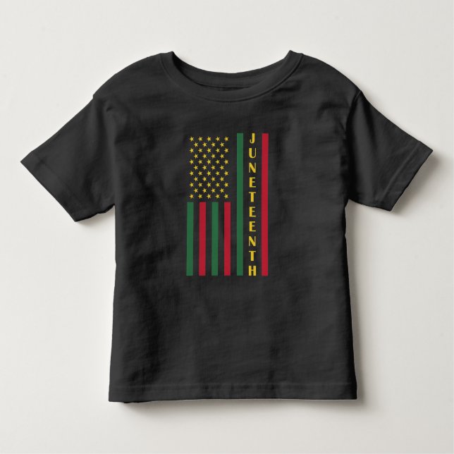Camiseta Infantil Celebração da Liberdade na Décima Junta EUA Bandei (Frente)