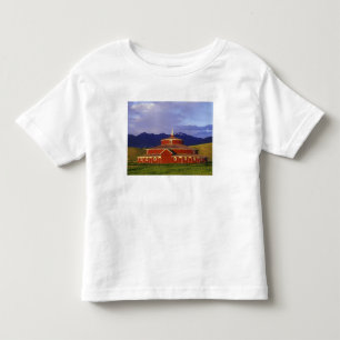 Camiseta Infantil Celeiro Redondo Histórico em Twin Bridges Montana