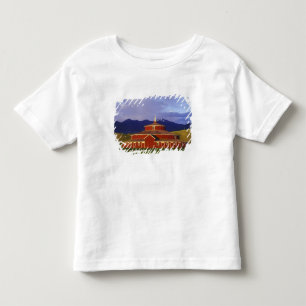 Camiseta Infantil Celeiro Redondo Histórico em Twin Bridges Montana