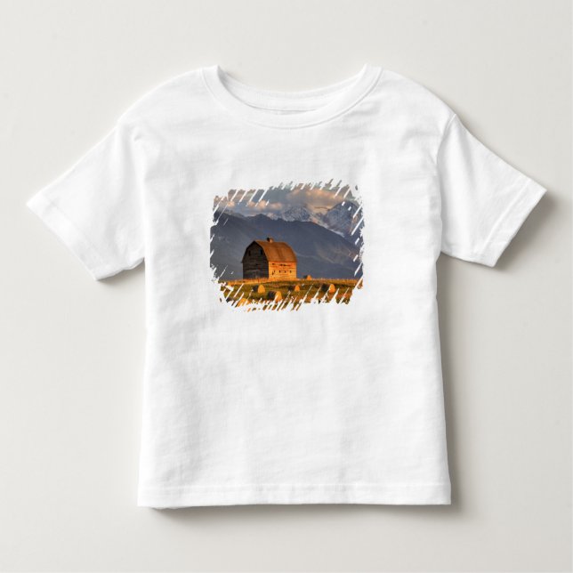 Camiseta Infantil Celeiro velho quadro por pacotes de feno e (Frente)