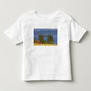 Camiseta Infantil Celeiro vermelho fica ao longo do pitoresco Flathe