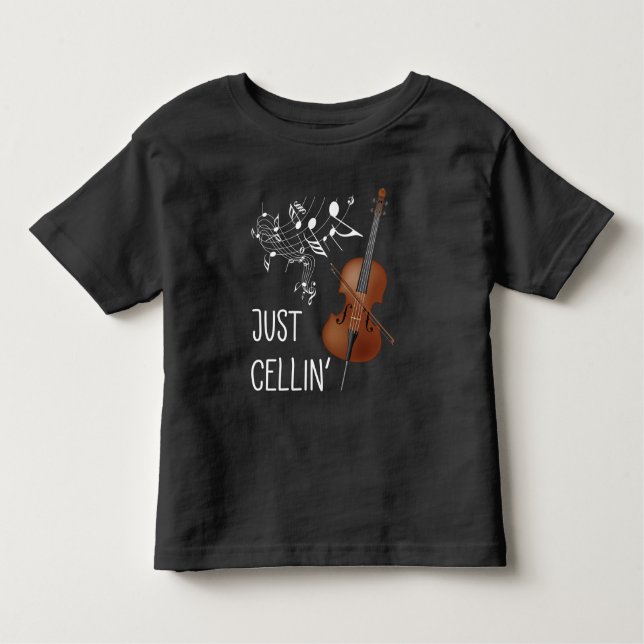 Camiseta Infantil Cello String Instrumento Cellist Humor violoncello (Frente)