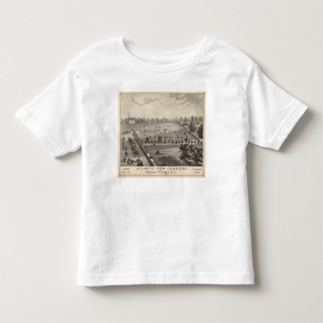 Camiseta Infantil Cemitério atlântico da vista, vila de Squan, NJ (Frente)