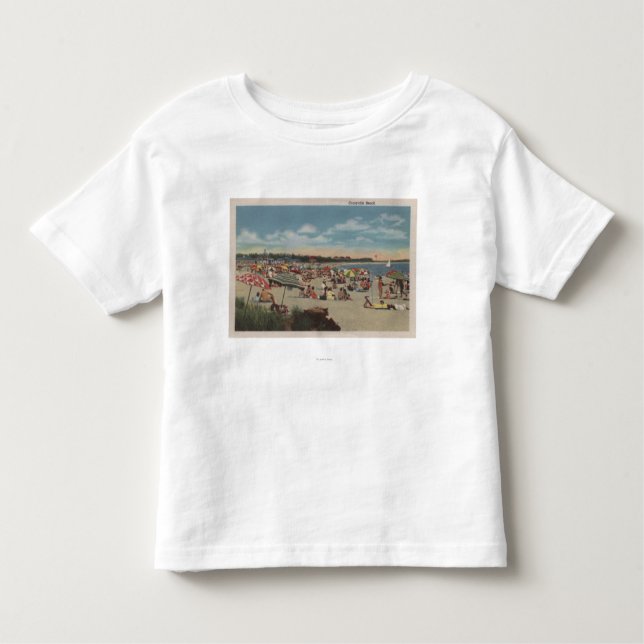 Camiseta Infantil Cena aglomerada da praia (Frente)