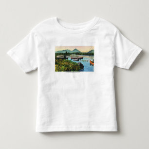 Camiseta Infantil Cena da lagoa da almofada de lírio do vale de