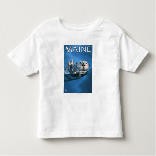 Camiseta Infantil Cena da lontra de MaineSea