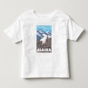 Camiseta Infantil Cena das cabras de montanha - Cordova, Alaska