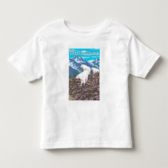 Camiseta Infantil Cena das cabras de montanha - Yellowstone (Frente)
