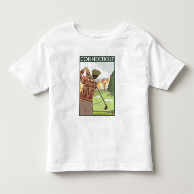 Camiseta Infantil Cena de ConnecticutGolfing (Frente)