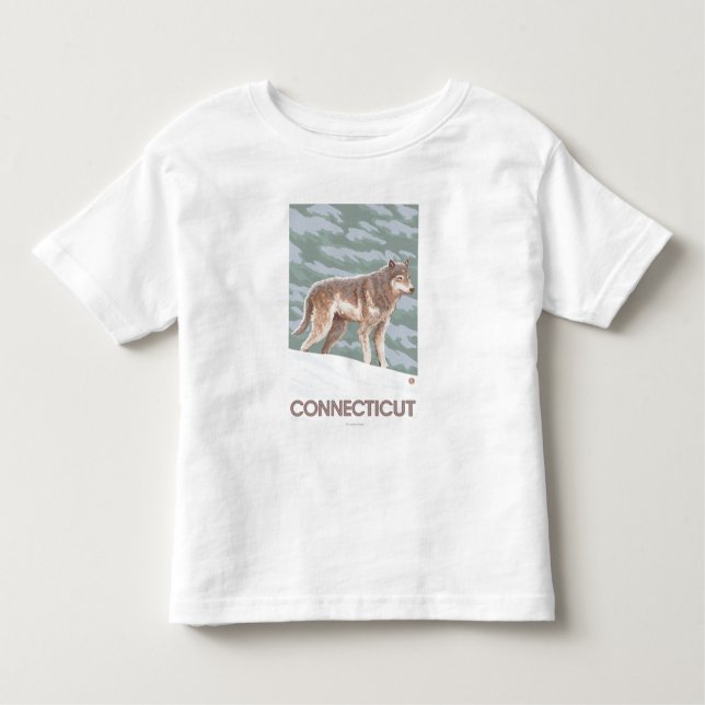 Camiseta Infantil Cena de ConnecticutWolf (Frente)