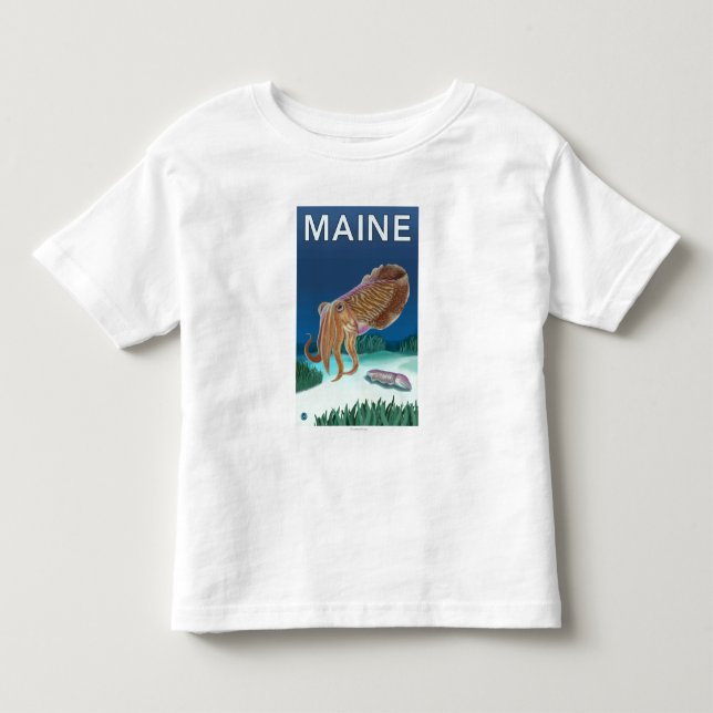 Camiseta Infantil Cena de MaineCuttlefish (Frente)