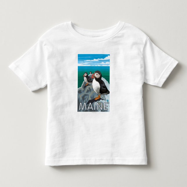 Camiseta Infantil Cena de MainePuffins (Frente)