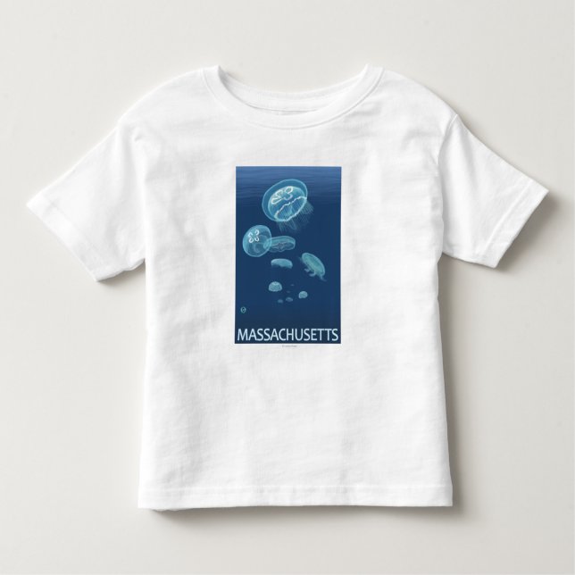 Camiseta Infantil Cena de MassachusettsJellyfish (Frente)
