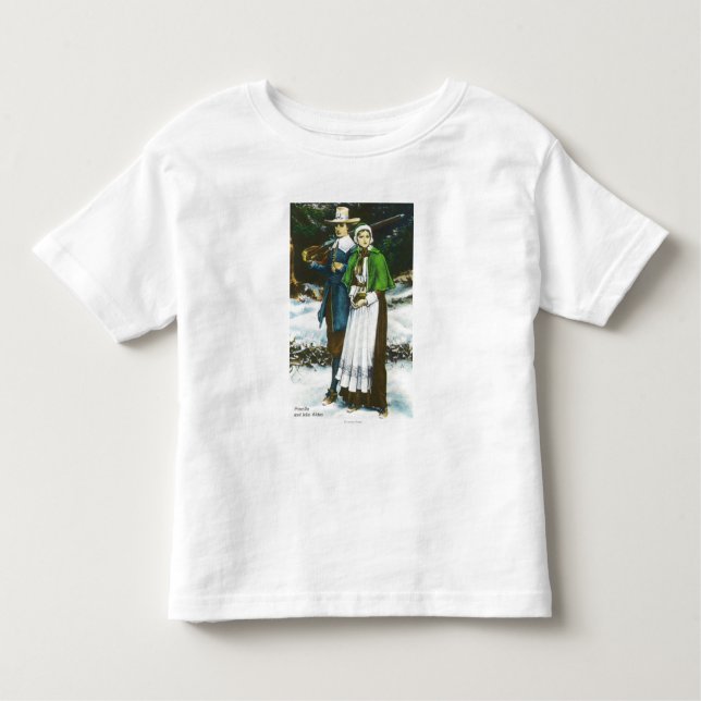 Camiseta Infantil Cena de Priscilla e de John Alden (Frente)
