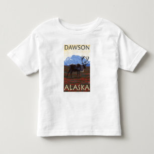 Camiseta Infantil Cena do caribu - Dawson, Alaska