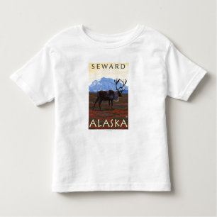 Camiseta Infantil Cena do caribu - Seward, Alaska