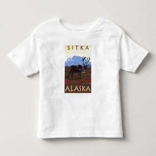 Camiseta Infantil Cena do caribu - Sitka, Alaska
