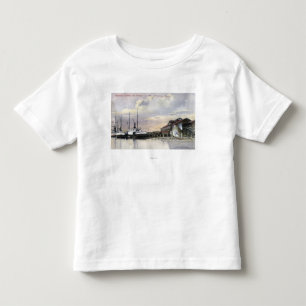 Camiseta Infantil Cena do moinho da madeira serrada de Hoquiam
