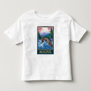 Camiseta Infantil Cena do pescador de MaineAngler