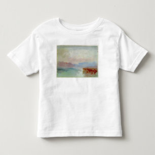 Camiseta Infantil Cena do rio de Joseph Mallord William Turner ,