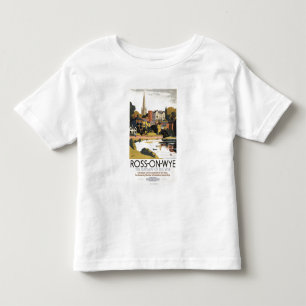 Camiseta Infantil Cena do rio do poster britânico das estradas de