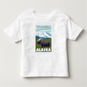 Camiseta Infantil Cena dos alces - Skagway, Alaska